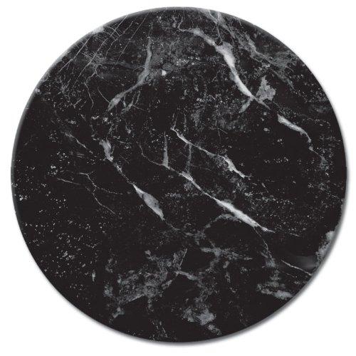CounterArt Lazy Susan with Black Marble Design