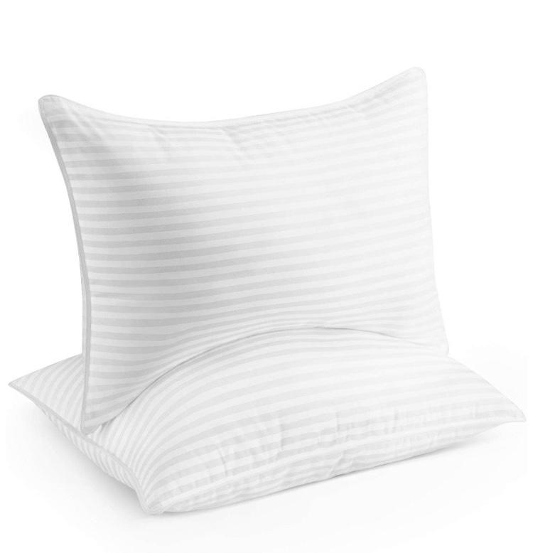 Beckham Hotel Collection Gel Pillow (2-Pack) - Luxury Plush Gel Pillow - Dust Mite Resistant & Hypoallergenic - King