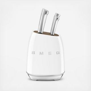 50's Retro Style Aesthetic 7-Piece Knife Block Set