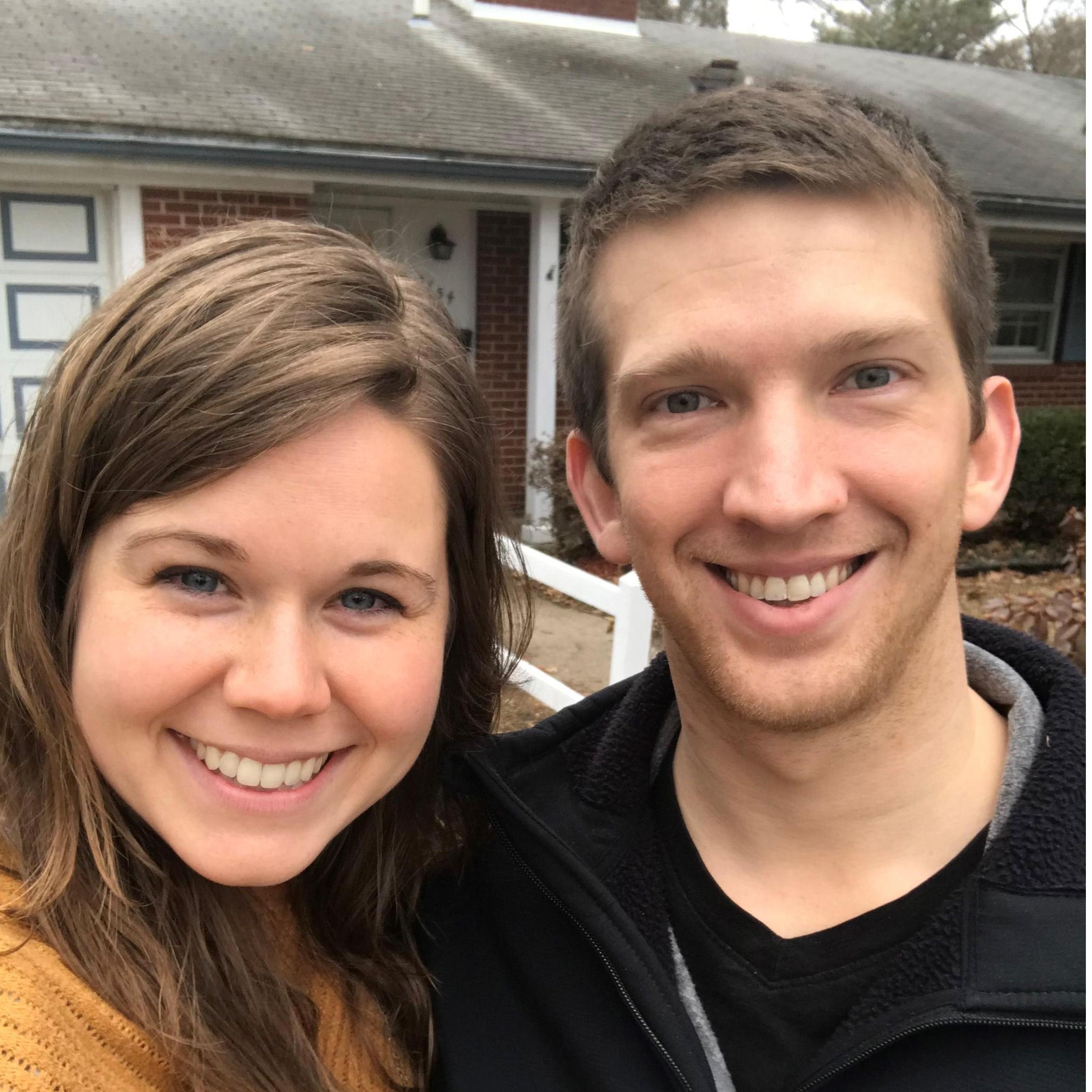 The final walk-through before we bought our house. The smiles of so much love and many unknown costs to come.
