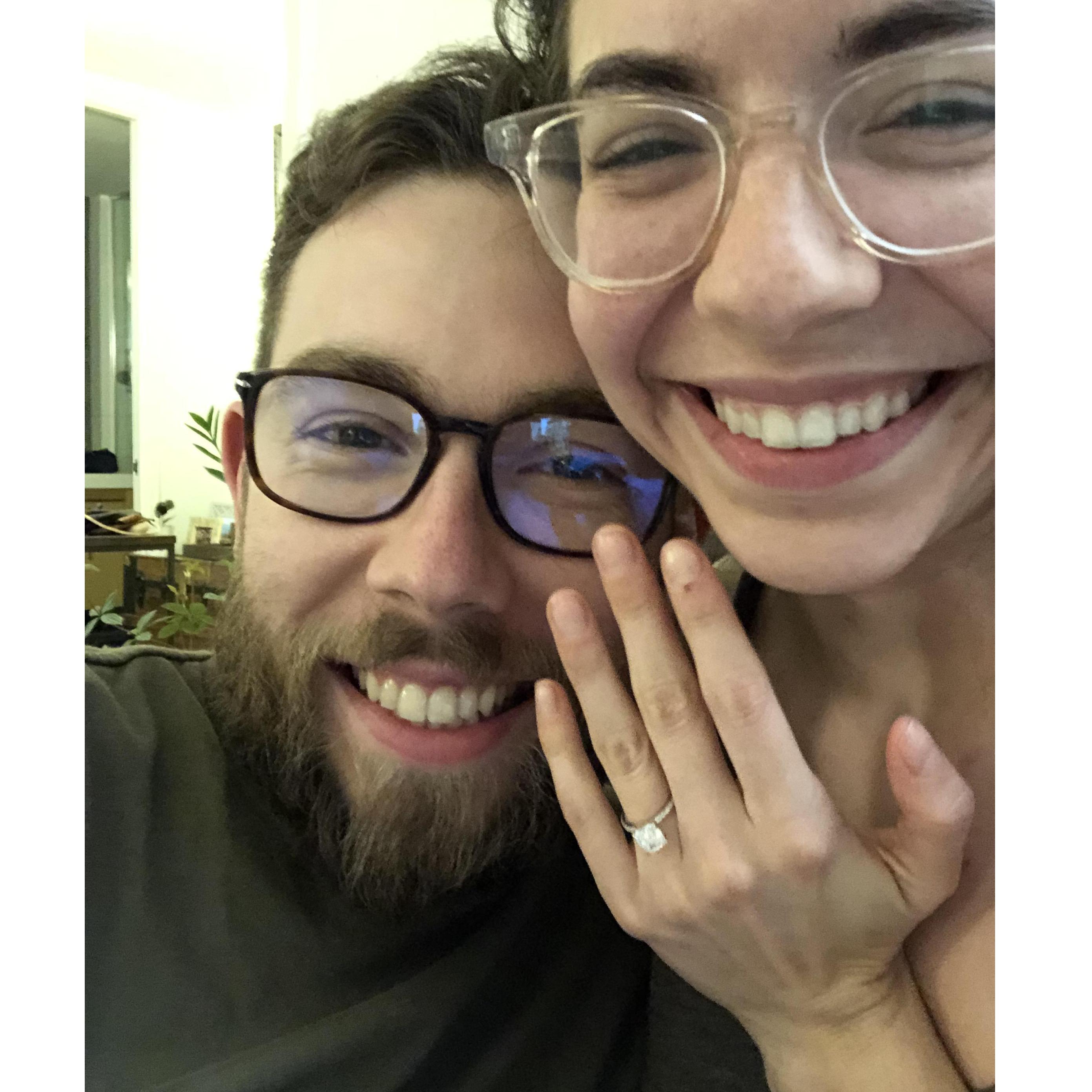 The night we got engaged!