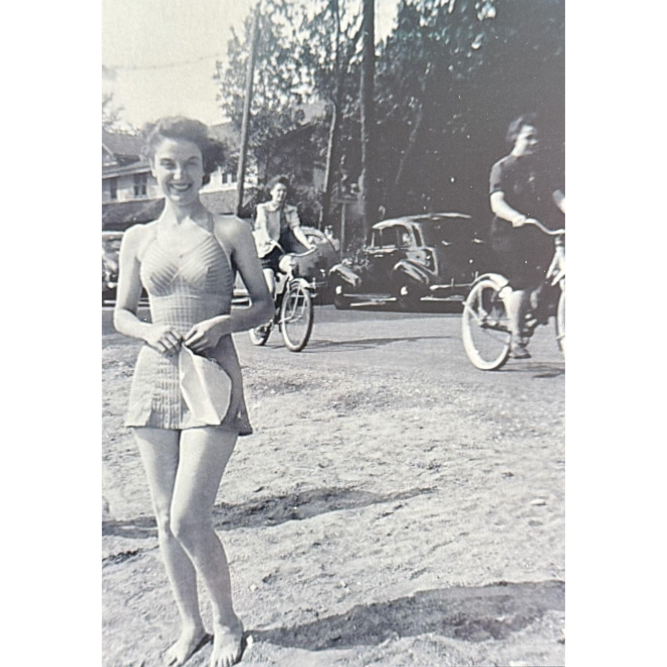 Caroline's Grandmother at Edgewater Beach, 1940s