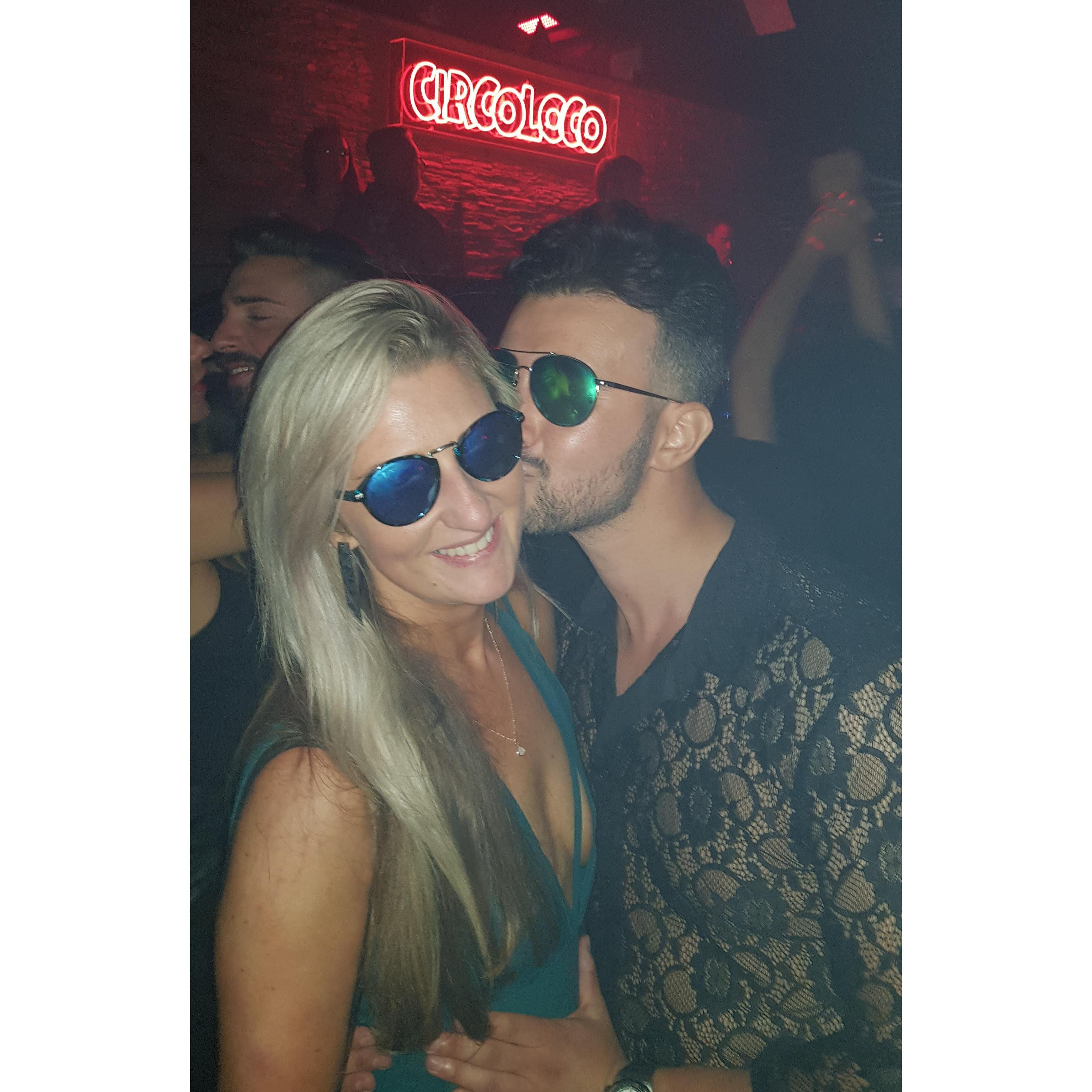 Ibiza. Yes, it's a lace shirt.