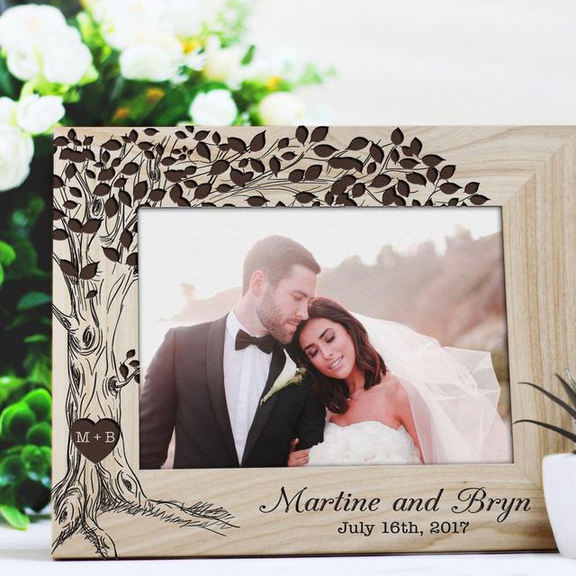Wedding Photo Frame, Engraved Photo Frame,...