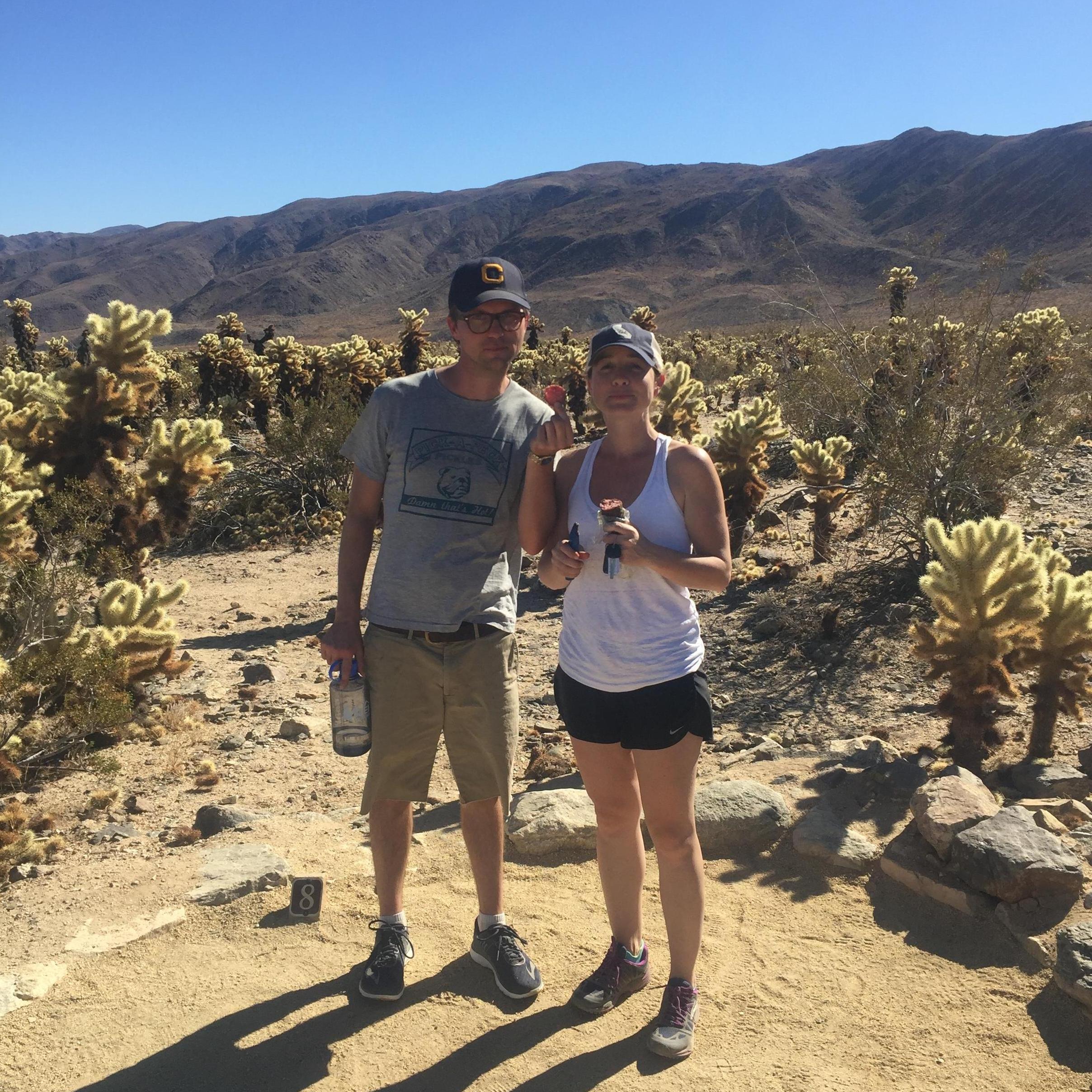 Eating salami in Joshua Tree - October 2017