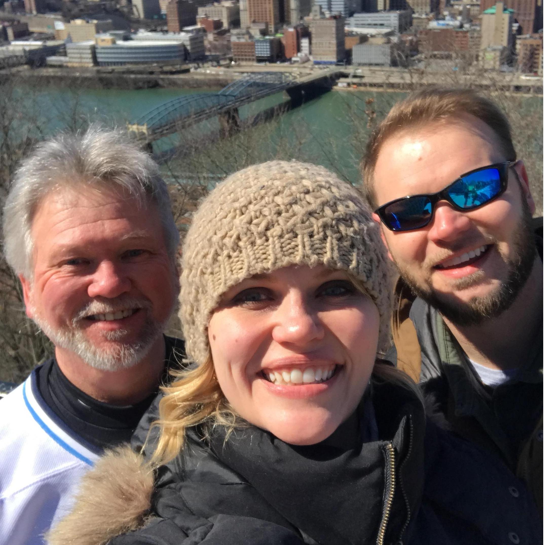 Pittsburgh tour with two of Laura's fave guys - Samuel and Doug (her dad)