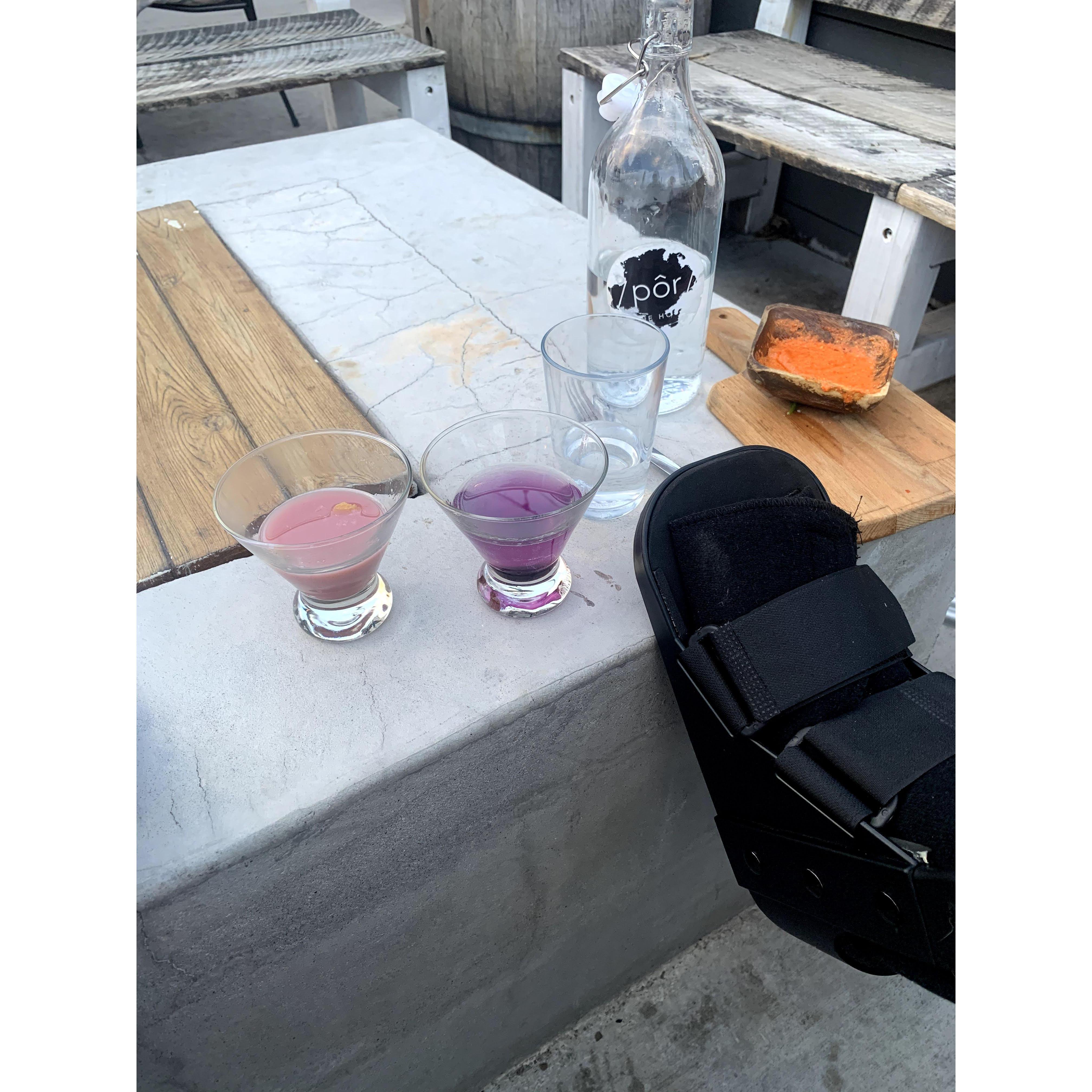 Consolation cocktails for the cancelled backpacking trip.