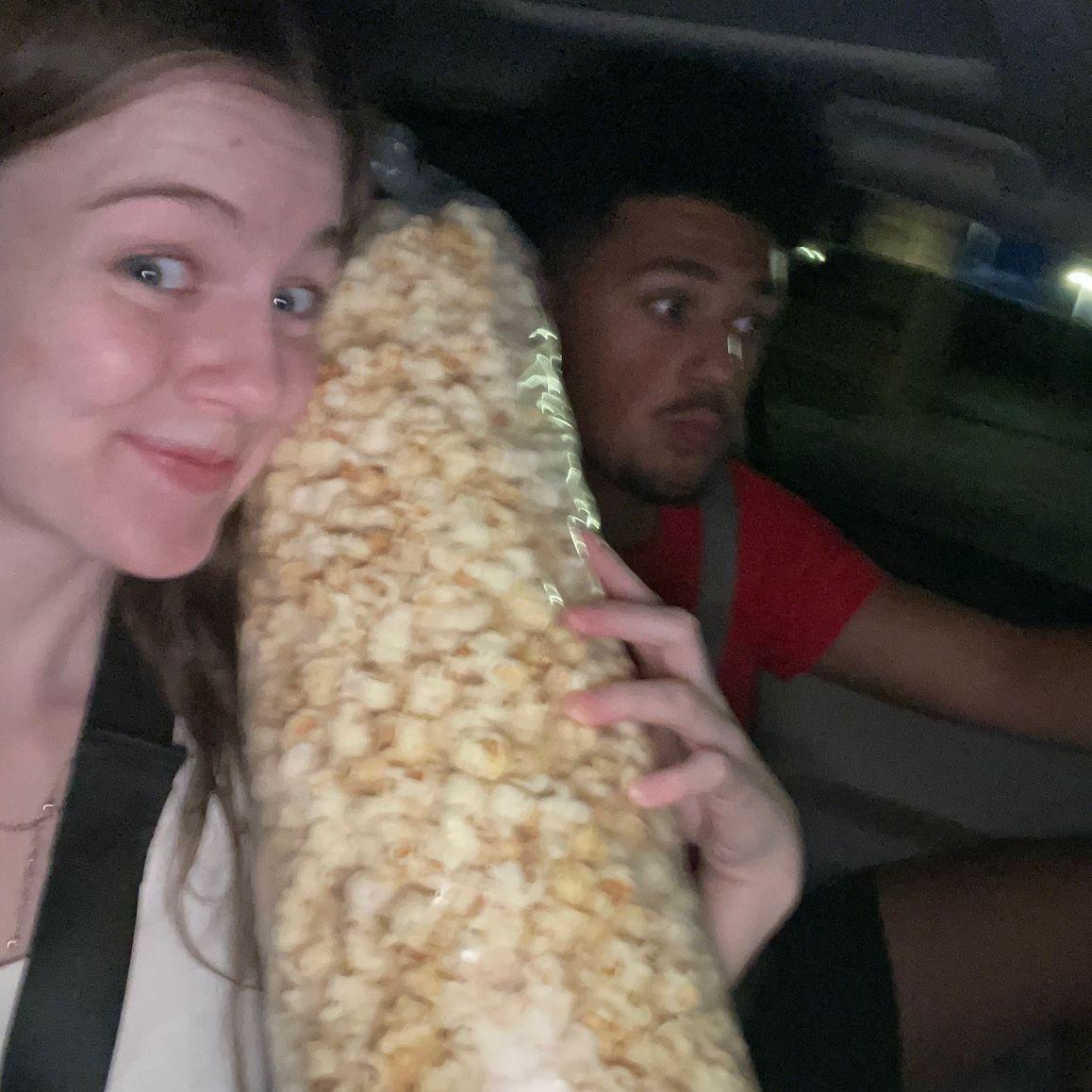 Trey got me kettle corn from the fair...my favorite <3 - August 2023
