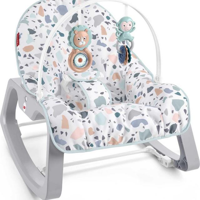 Fisher-Price Infant-to-Toddler Rocker - Pacific Pebble, Portable Baby Seat, Multi