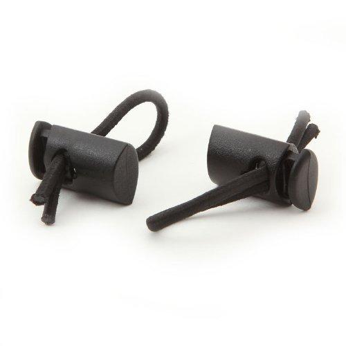 SPIbelt Race Bib Toggles, Attach to Race Bib for Marathons, 5k and 10k, Black (2 Pairs)
