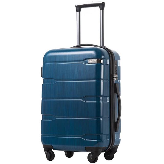 Coolife Luggage Expandable(only 28") Suitcase PC+ABS Spinner Built-In TSA lock 20in 24in 28in Carry on