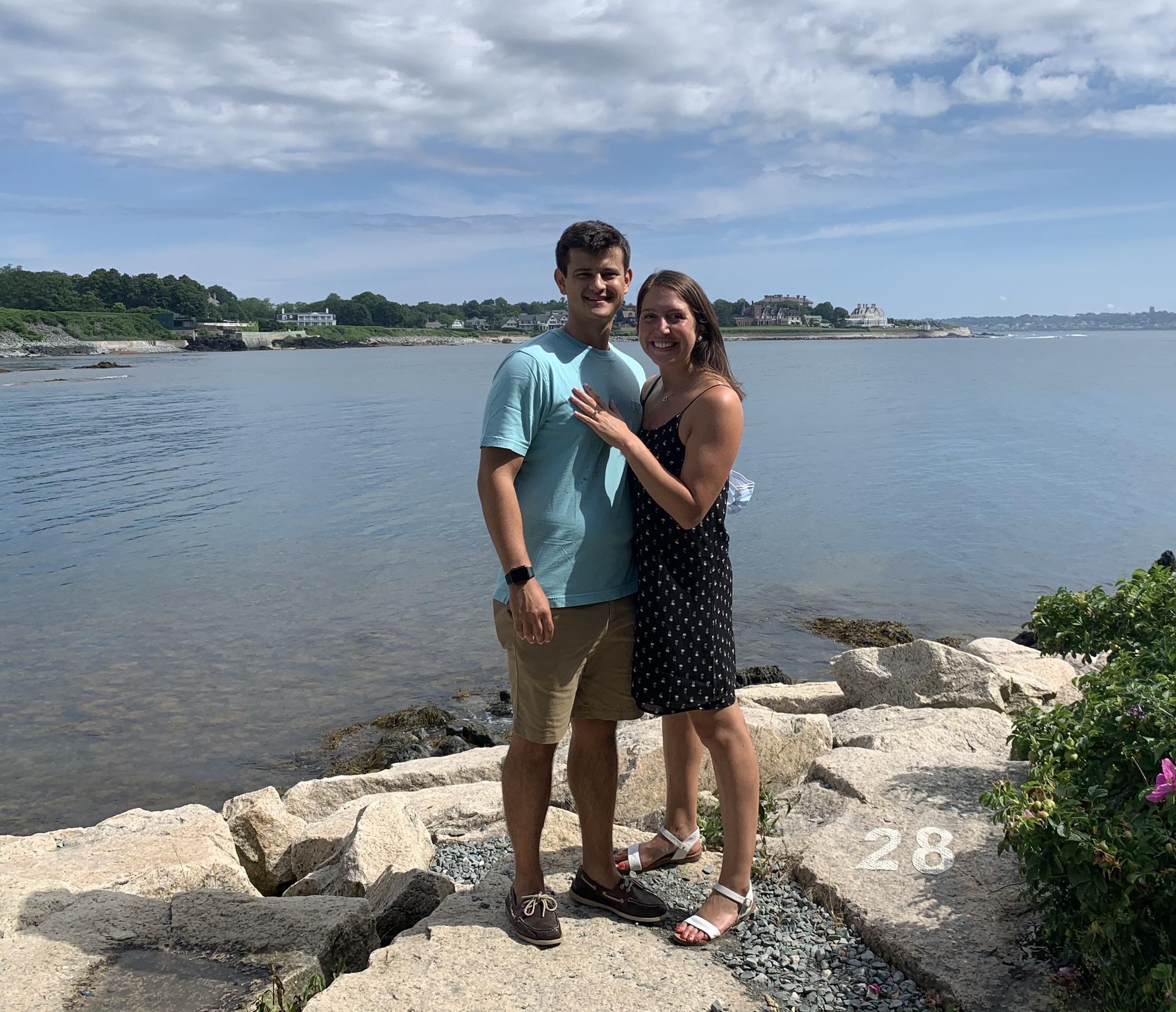 Mini engagement moon in Newport, RI!