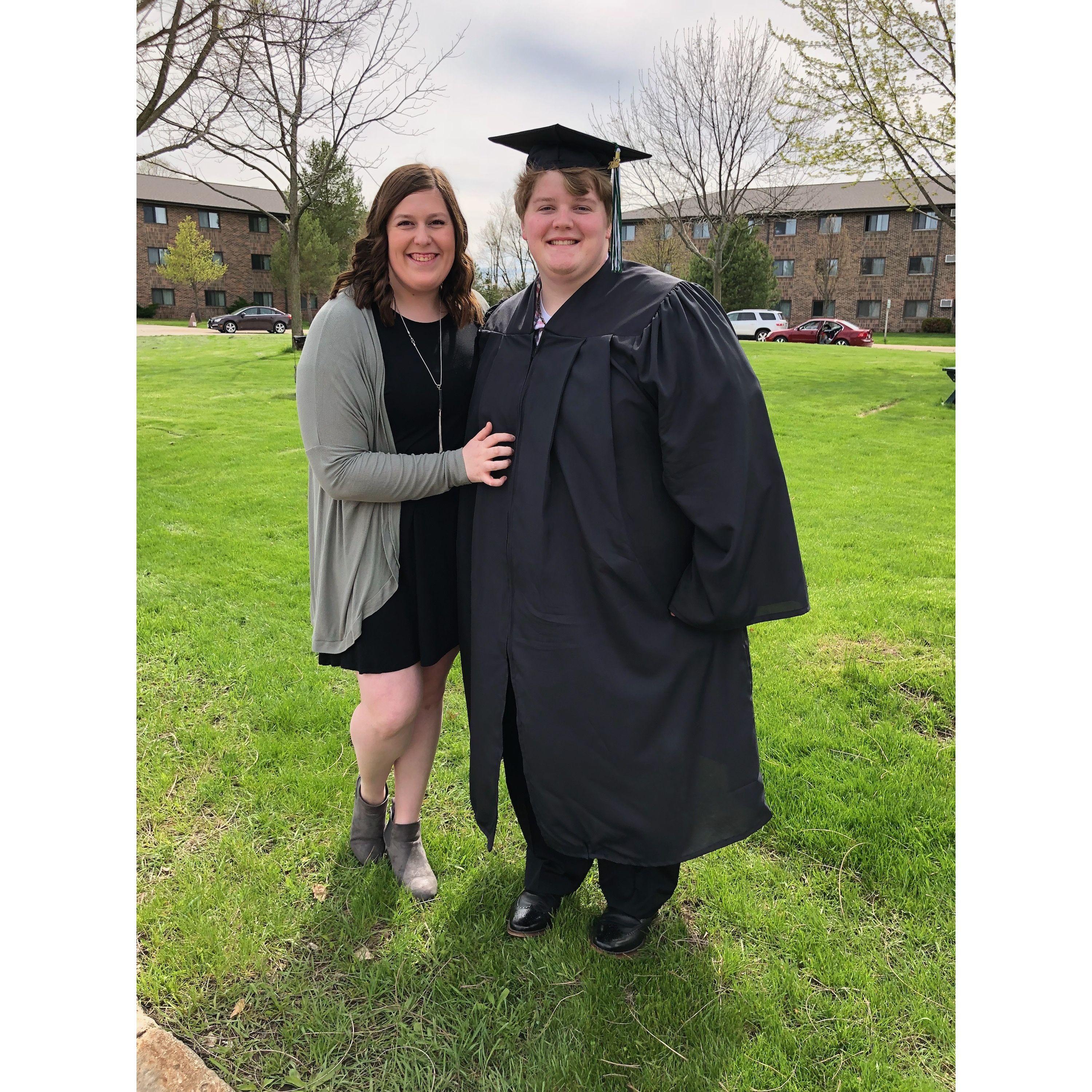 Brandon's college graduation
