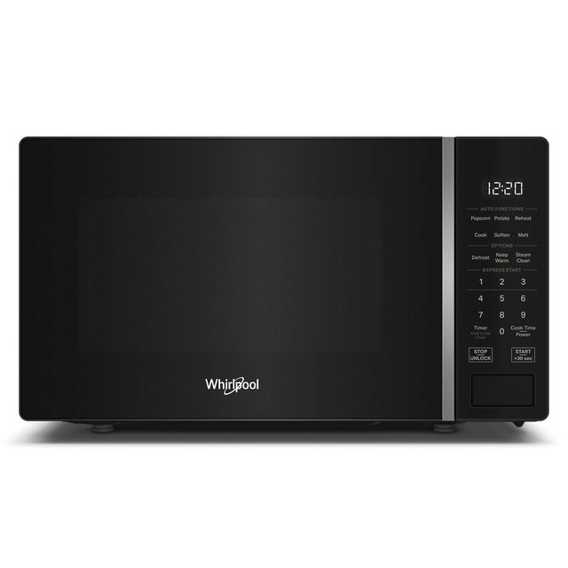 Whirlpool WMCS3018RB Countertop Microwave with Turntable 0.7 Cu. Ft, Steam Clean, 700 Watt Microwave, Black