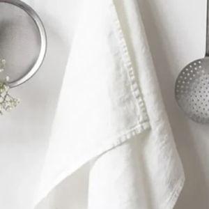 Off-White Linen Kitchen Towel
