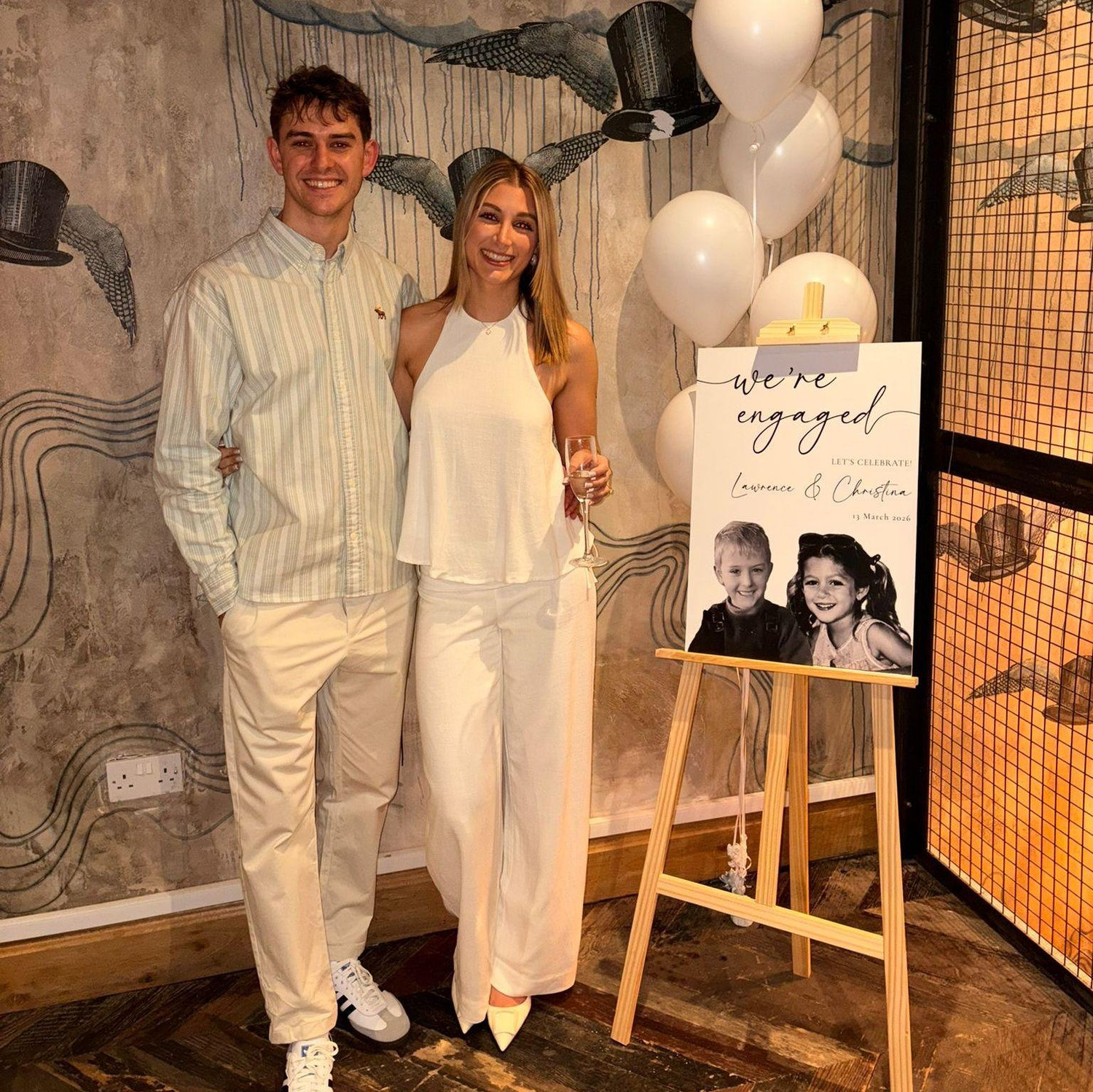 Our engagement party in London