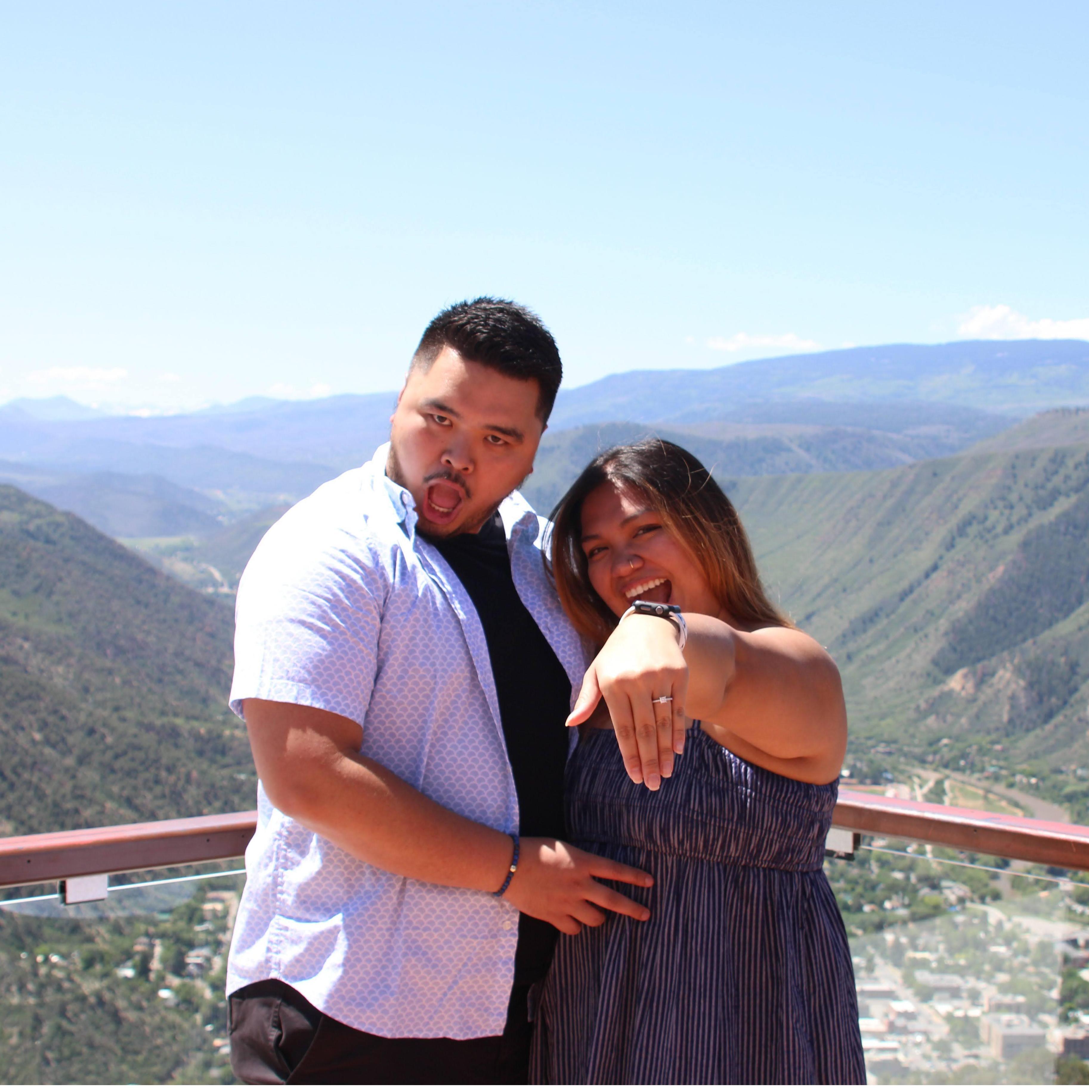 Moments after becoming FIANCED!