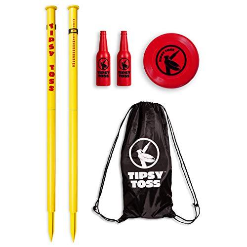 GoSports Tipsy Toss Game Set | Flying Disc Bottle Drop Yard Game