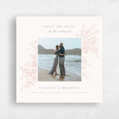Beige Wedding Save the Date - Daphnel Photo