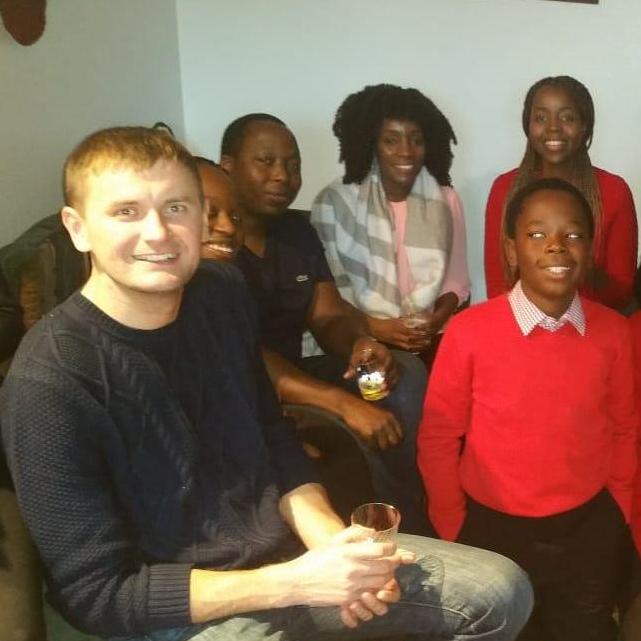 Steven joined family as a friend for Christmas in 2017.