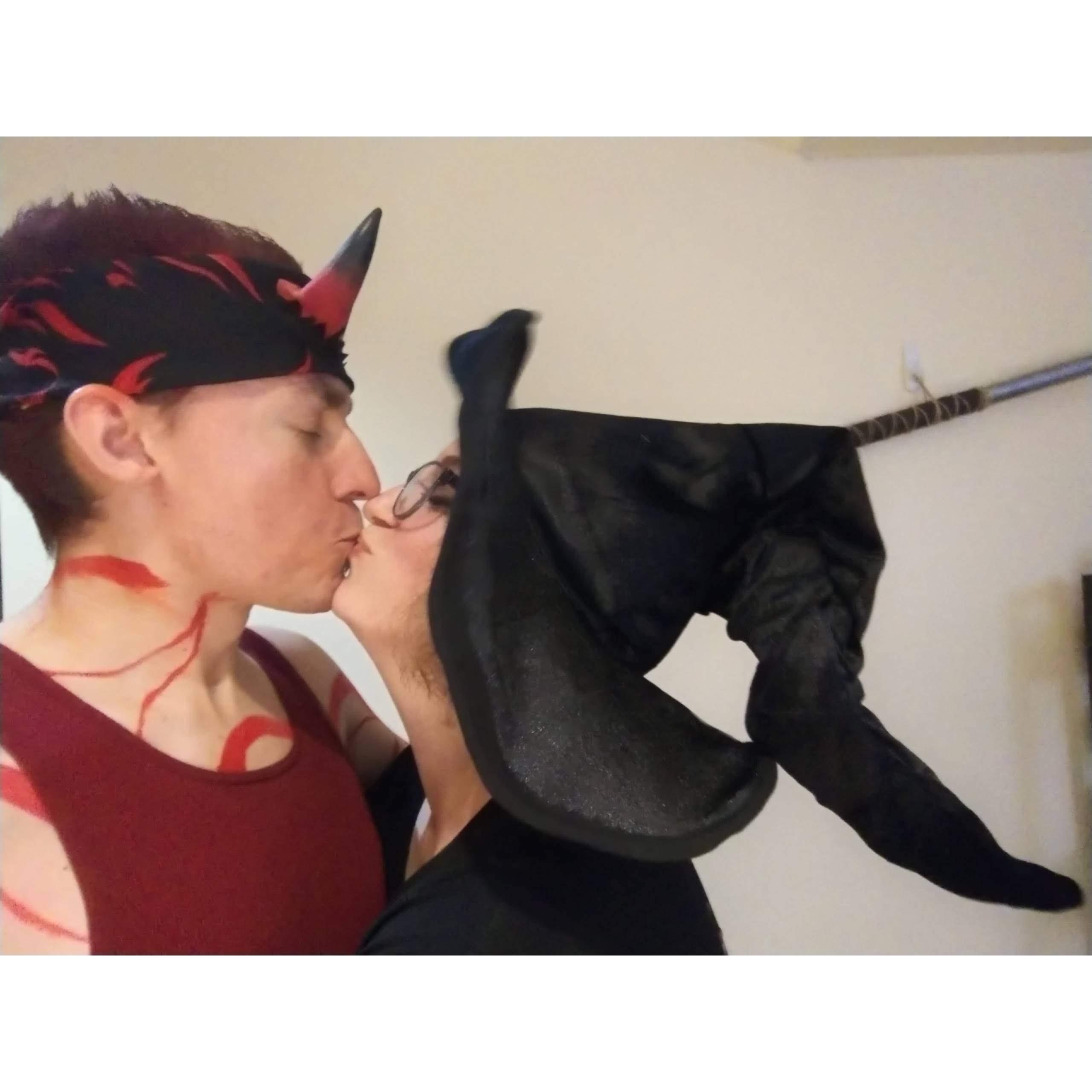 An Engagement kiss!