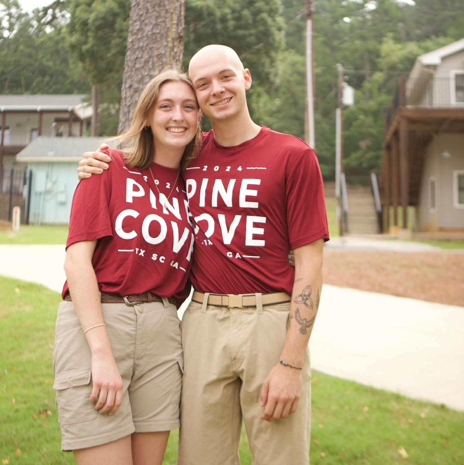 "Happy Birthday" and "Strings" working at Pine Cove Summer 2024! Also the only photo you'll ever see without Cole's mustache.