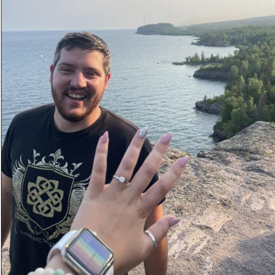 Trent proposed at Shovel Point on the North Shore!