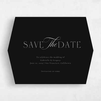 Black Diamond Wedding Save the Date - Payton Landscape