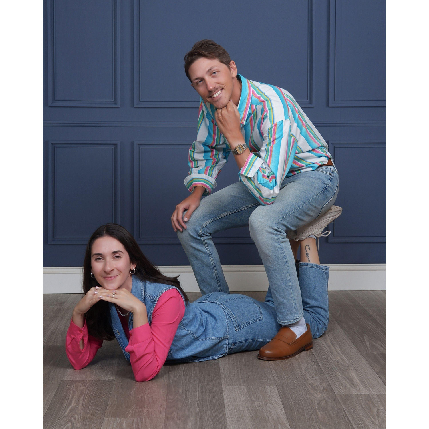 August 2024 cheesy engagement photos