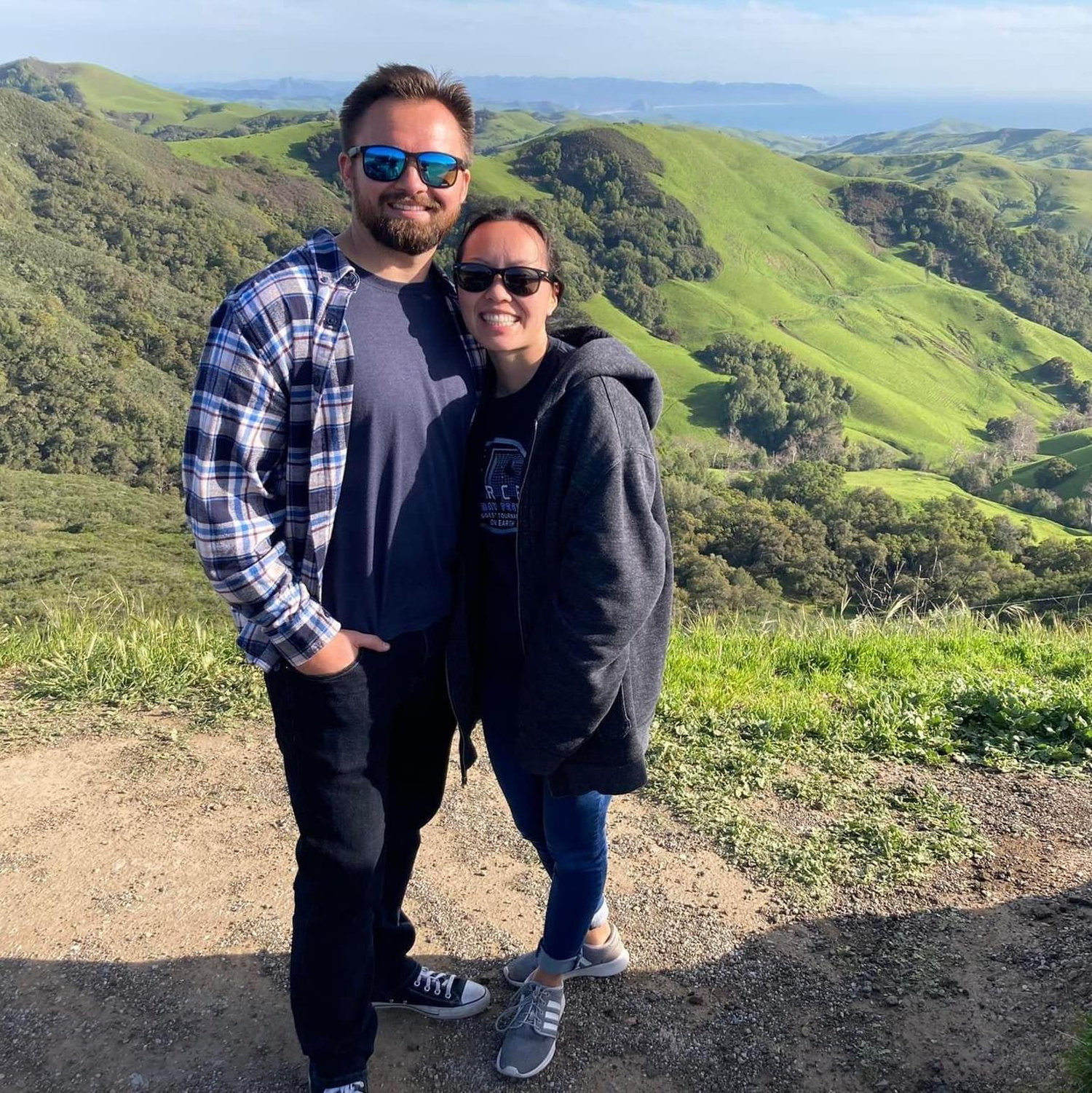 After the rain, the hills going out to the coast are beautiful and worth pulling over to admiring together.