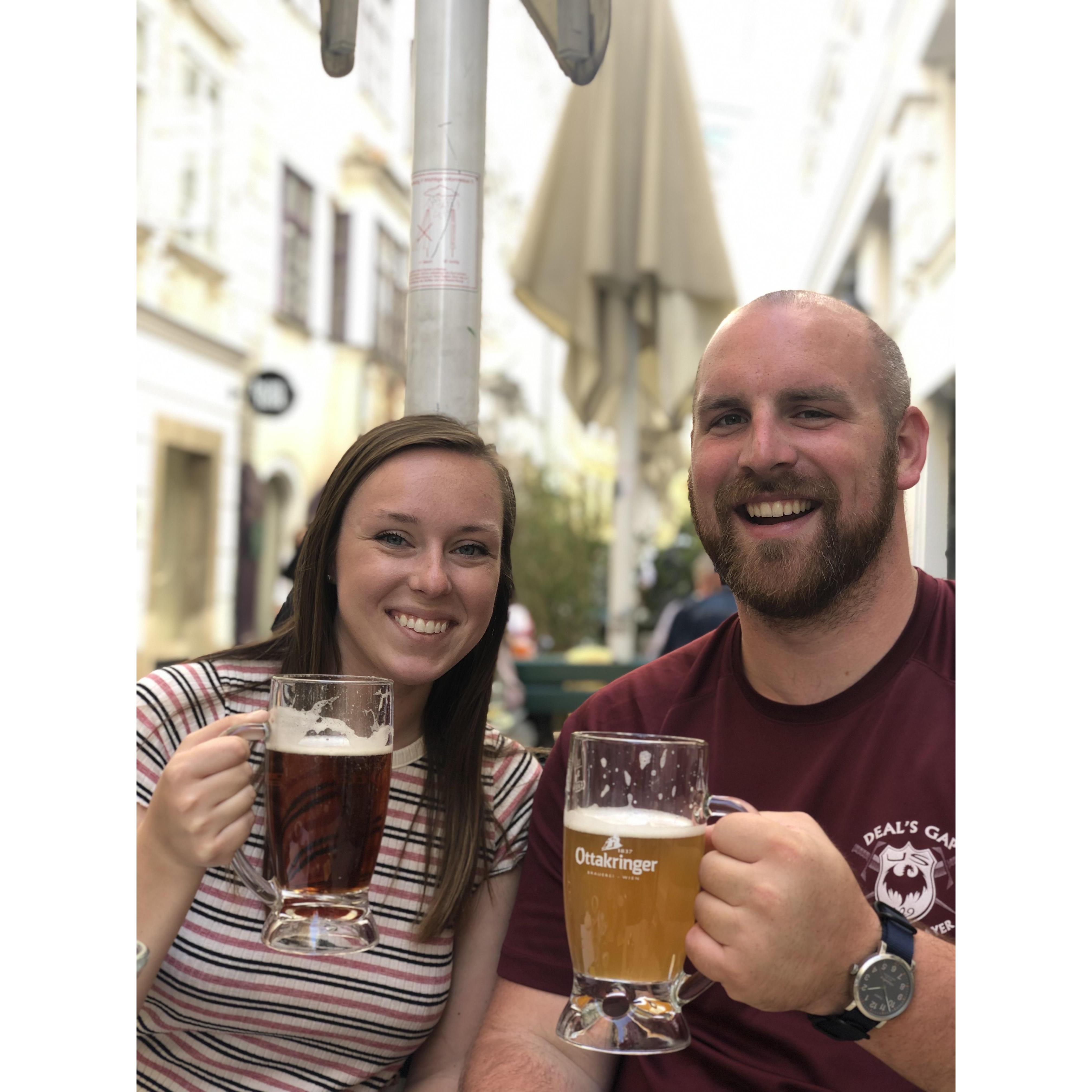 Enjoying a cold one in Vienna, Austria 2019