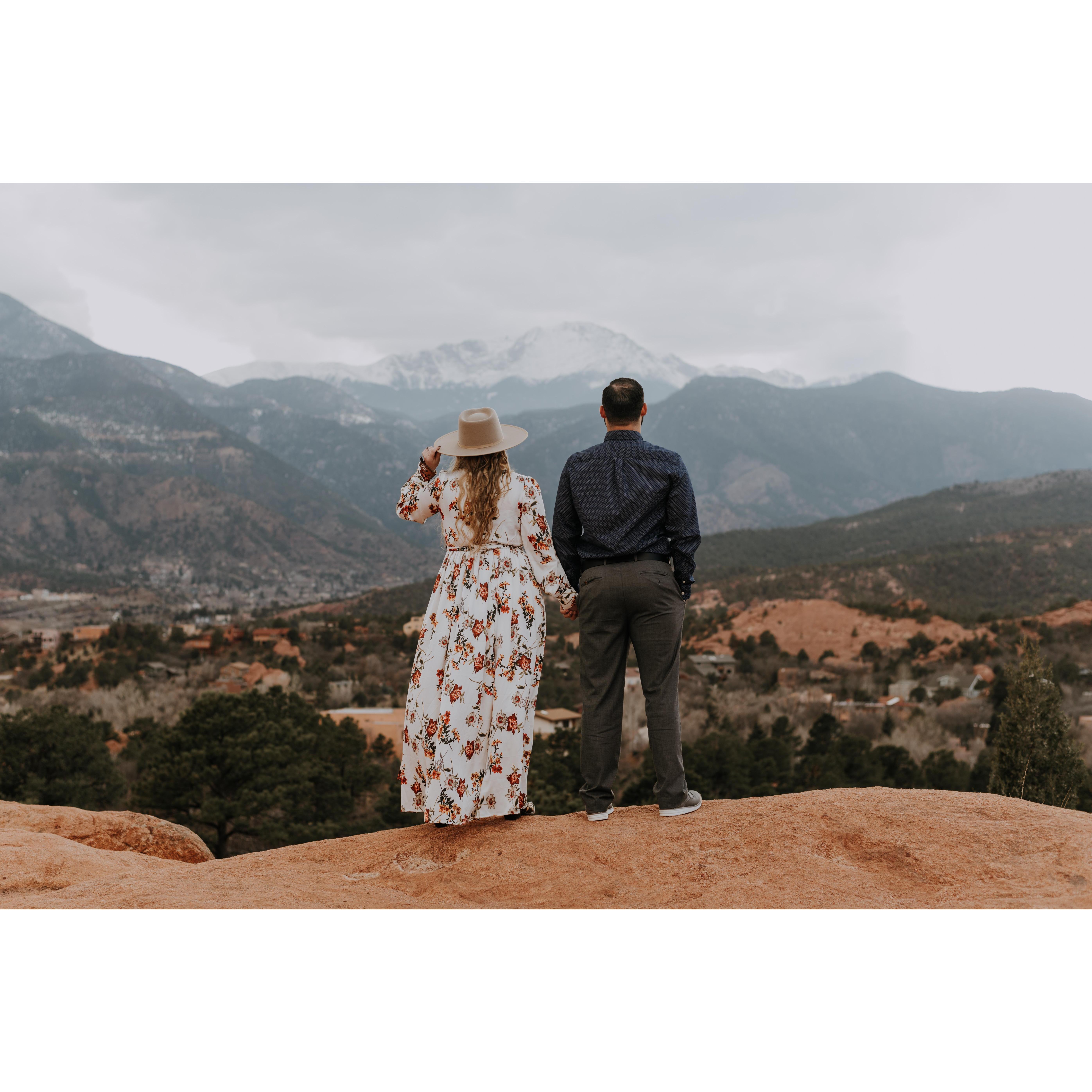 Gazing out at Pikes Peak