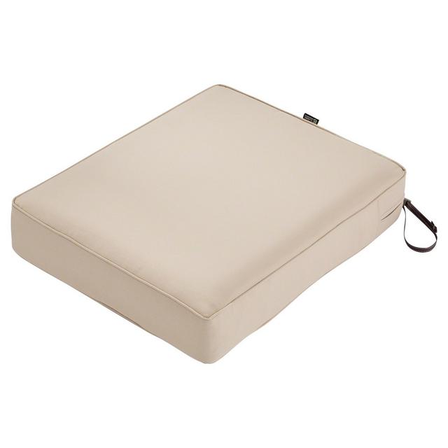 Montlake Fadesafe Rectangular Patio Lounge Seat Cushion Set - Antique Beige - Classic Accessories