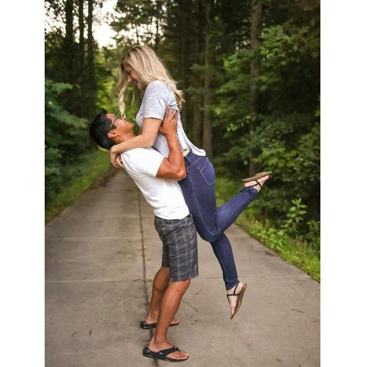 Even though I am 3 inches taller than him and weight just as much as him he can still lift me. :)