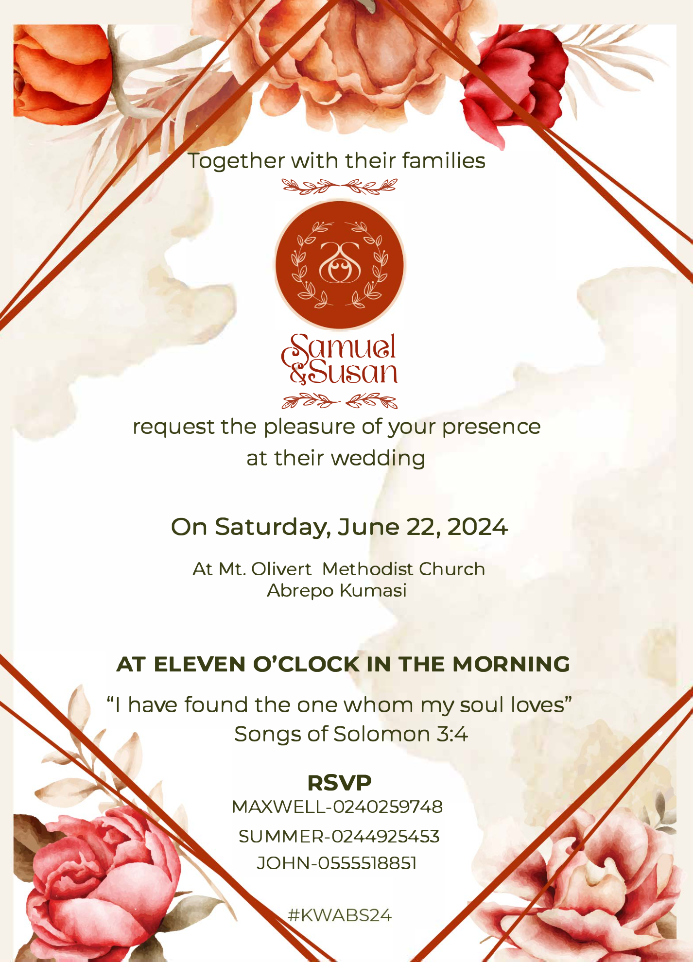 The Wedding Website of Susan Abena Owusuwaa Owusu and Samuel Kwabena Okyere Darko