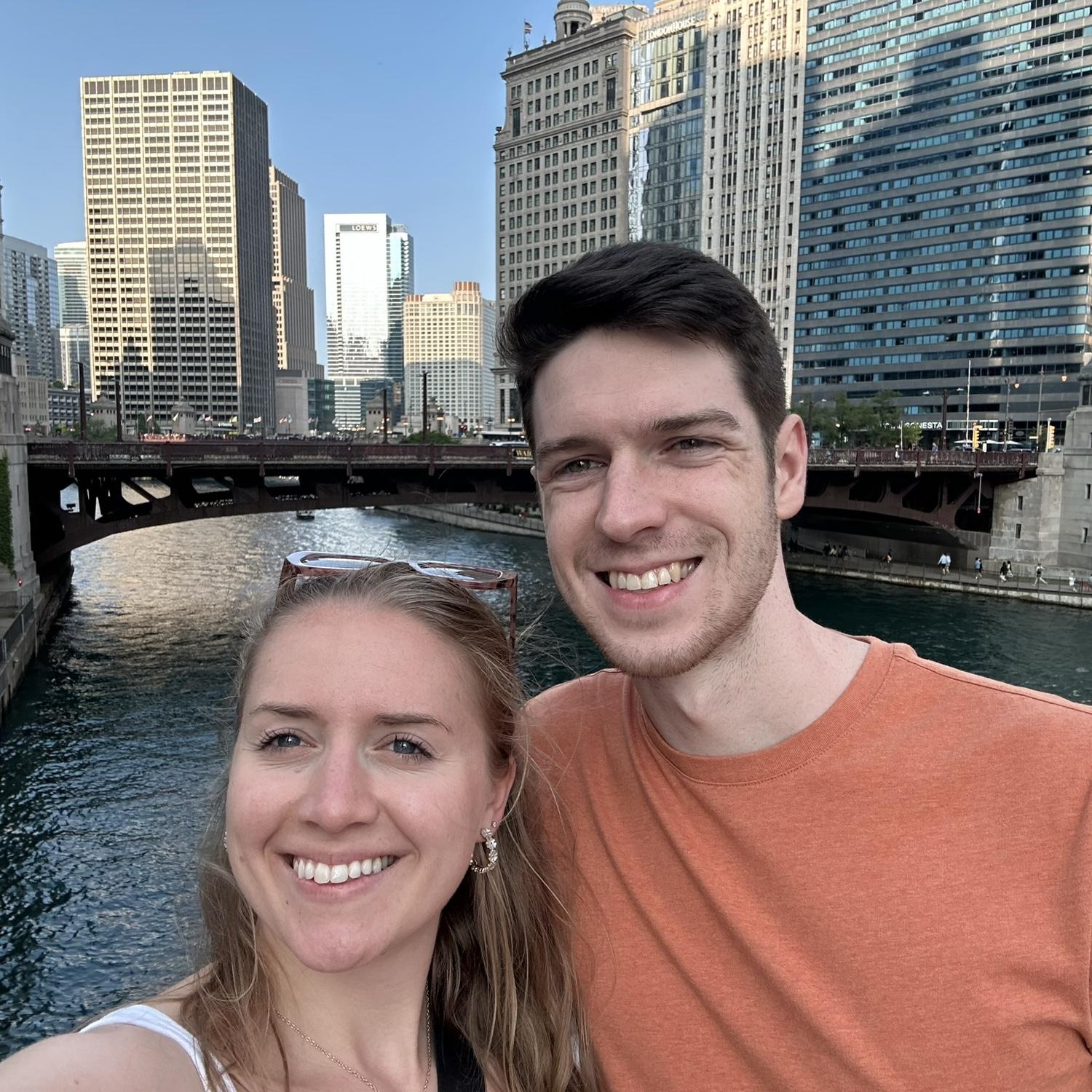 Katy's second travel nurse contract in Chicago! One of many visits from Alex.