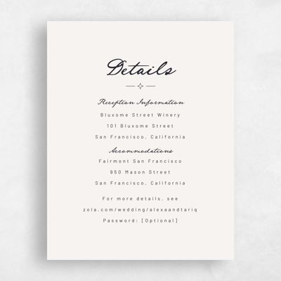 Light Oatmeal, Beige Wedding Enclosure - Finnian