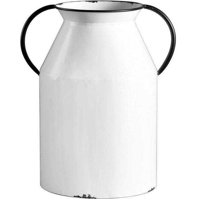 12X11IN WHITE METAL VASE