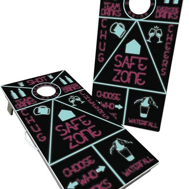 Cornhole365 Professional Cornhole Board Set - Regulation Size, Heavy Duty, Solid Wood Cornhole Board Set w/UV Direct Print (Set of 2), Ideal for Outdoor Games & Tournaments