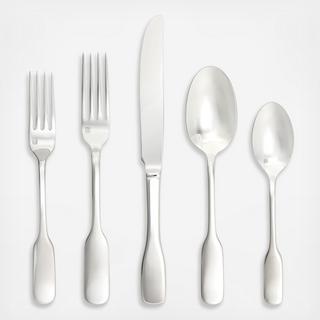 Ashton Brushed 5-Piece Flatware Set, Service for 1