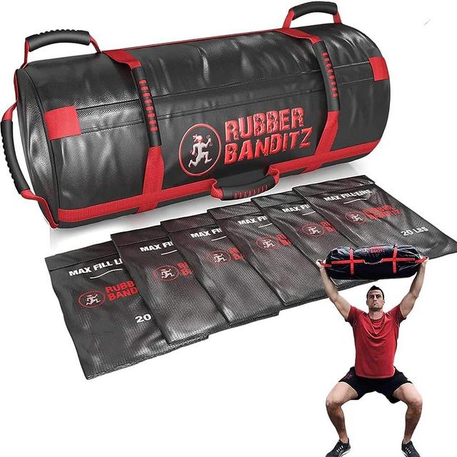 Rubberbanditz- Extra Large Fitness Sand Bag for Workout | Heavy Duty Sand Bags Weights for Crossfit, at Home Workouts, Cross-Training, Conditioning and Exercise