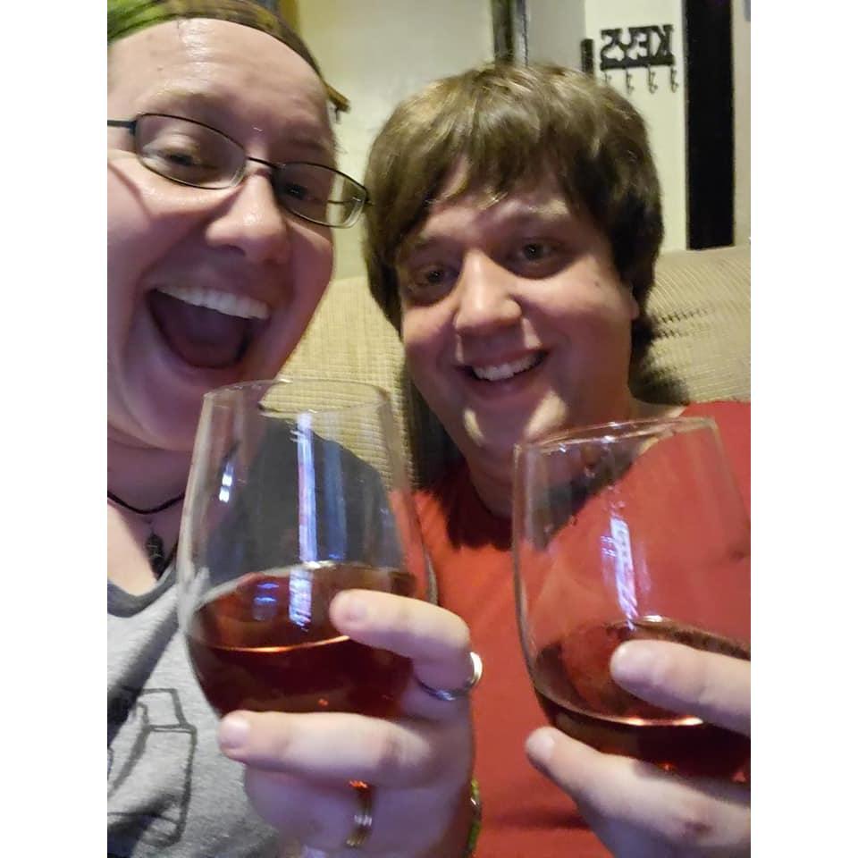 Celebrating on buying our first home 2019