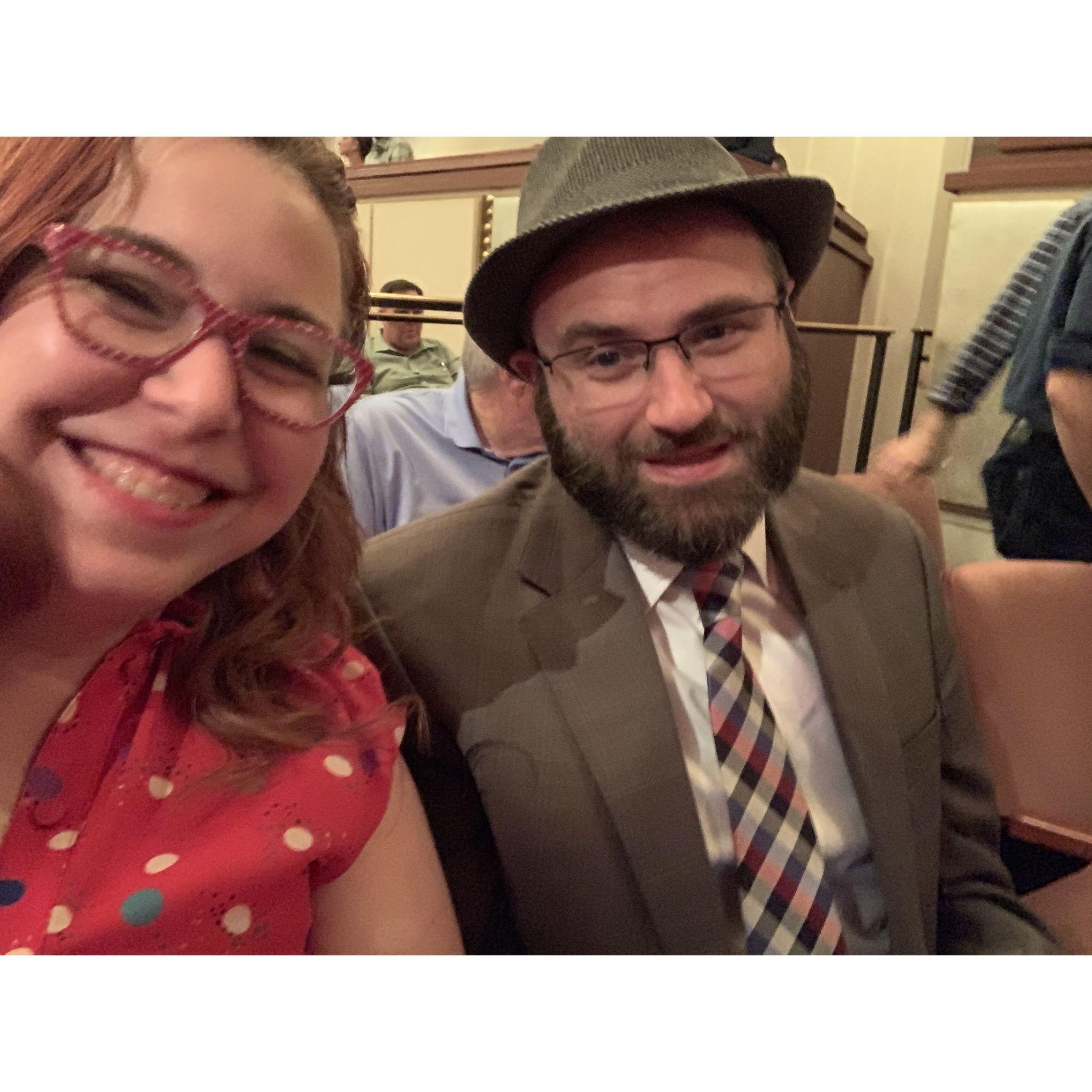 Back when Josh used to let me take selfies. This was at a PMJ at the Kennedy Center. PMJ shows is one of the places where we might have been at the same time before we knew each other.