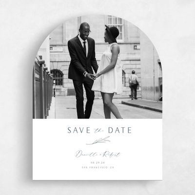 White Arch Wedding Save the Date - Avila Portrait