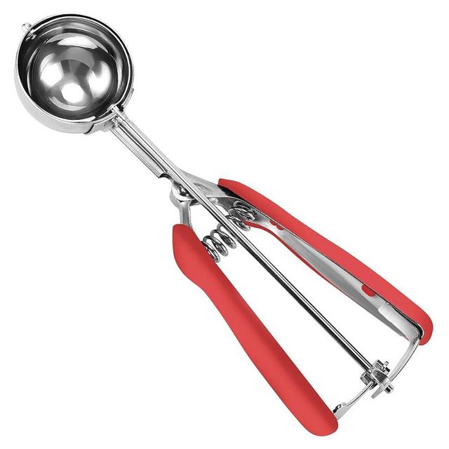 Large Cookie Scoop, Cookie Dough Scoop, 3 Tablespoons/ 45 ml/ 1.5 oz, Spring-Loaded Ice Cream Scoop, 18/8 Stainless Steel, Comfortable Grip