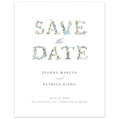 Dusty Blue Wedding Digital Save the Date - Laurelwood Type