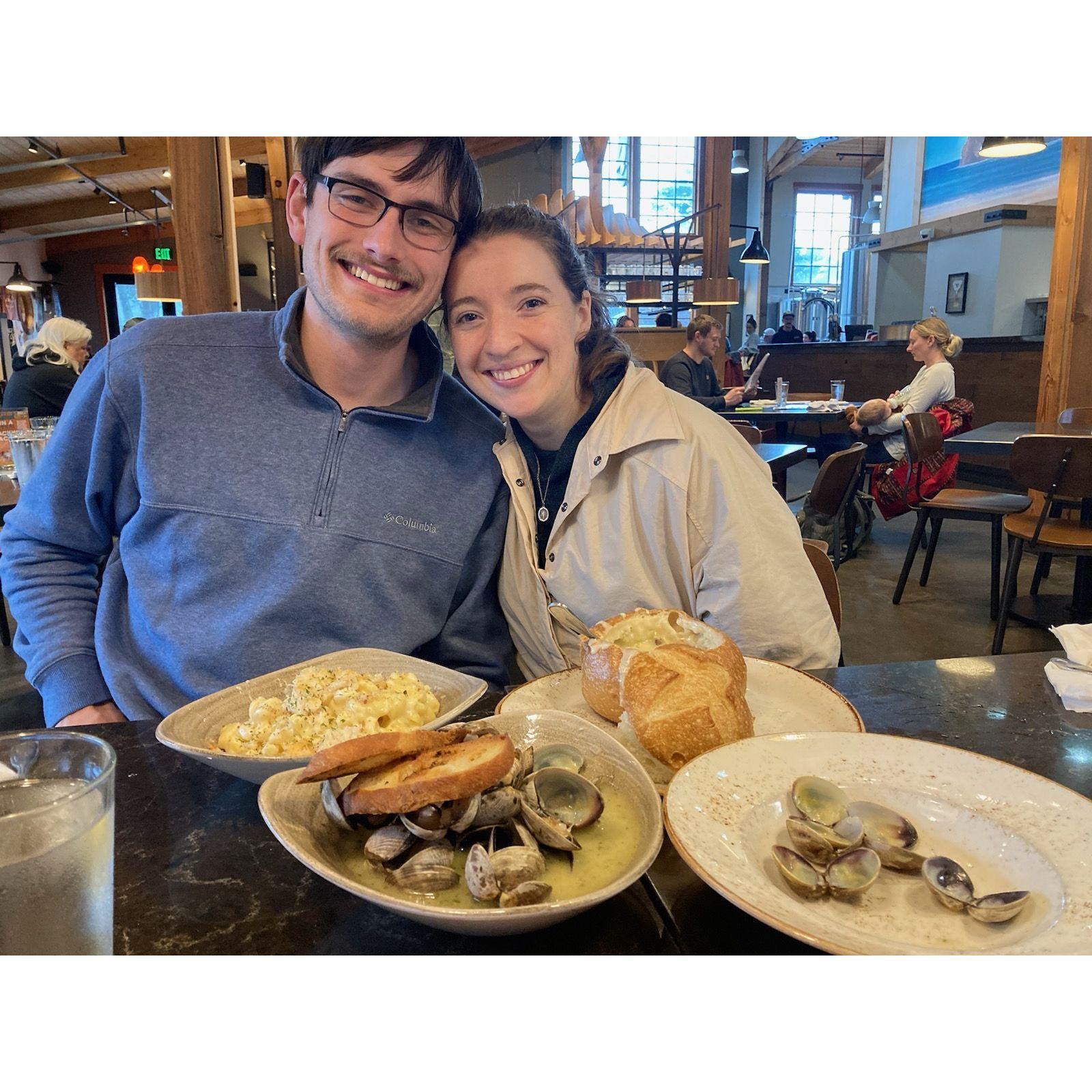 Seafood dinner in Oregon with Lizzy & Fred :)