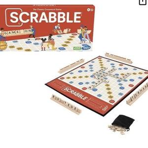 Hasbro Gaming Scrabble Board Game, Classic Word Games for Kids Ages 8 and Up, Fun Family Game for 2-4 Players, The Classic Crossword Game