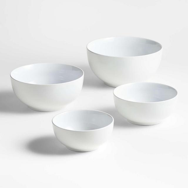 Aspen Coupe White Mixing Bowls, Set of 4