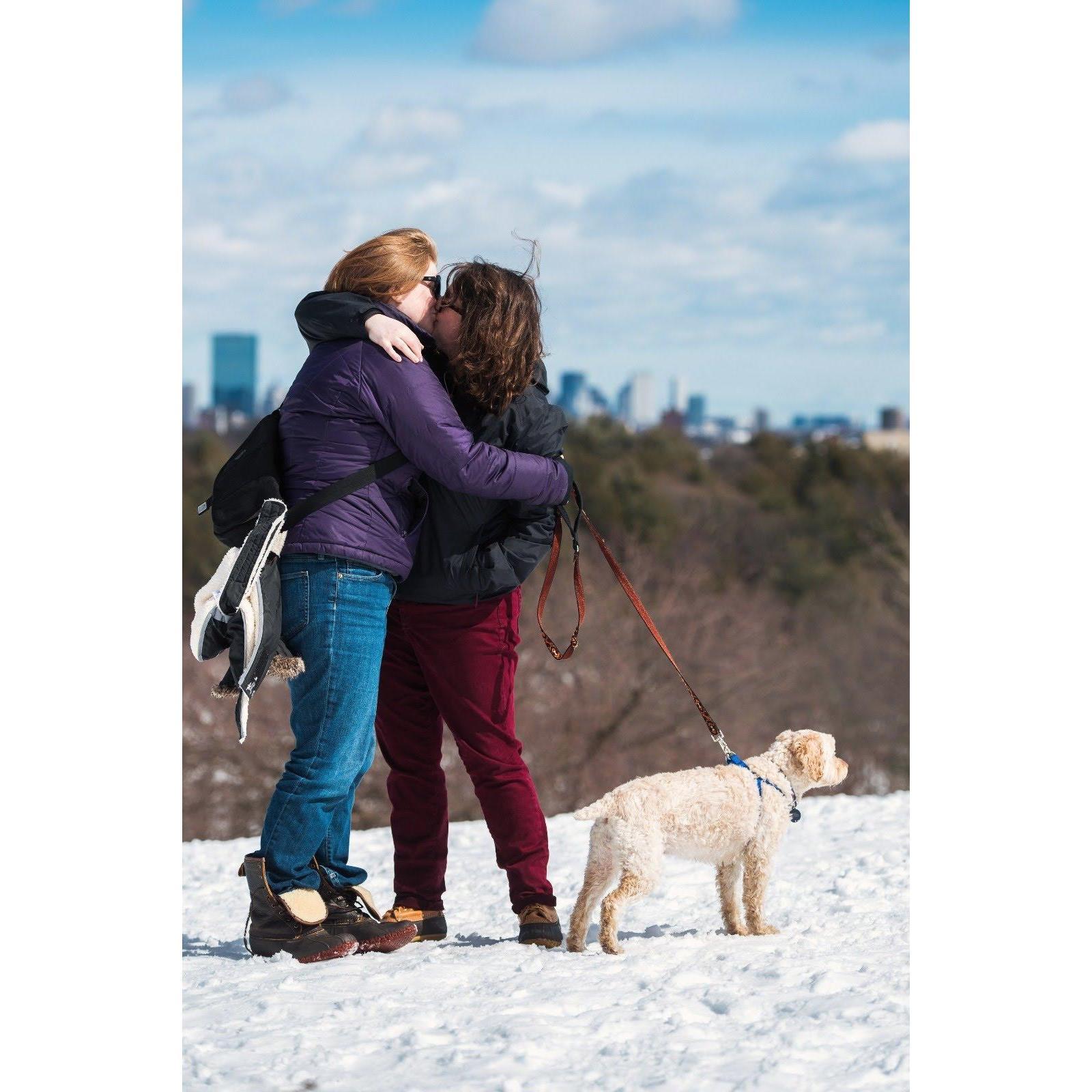 With Scout at the Arboretum
